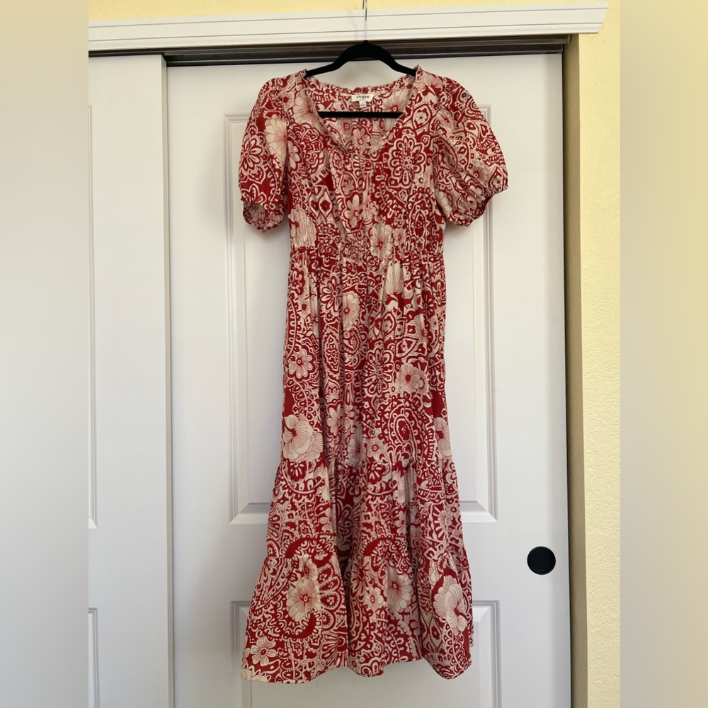 Umgee Cream & Rust Dress - Size M